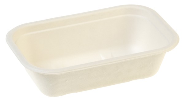 Zuckerrohr Schale rechteckig, 20,5 x 13,0cm, 4,5cm tief, 500ml