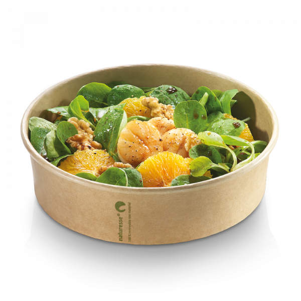 naturesse Karton Salatschale Kraft Ø18,5x4,9cm 900 ml