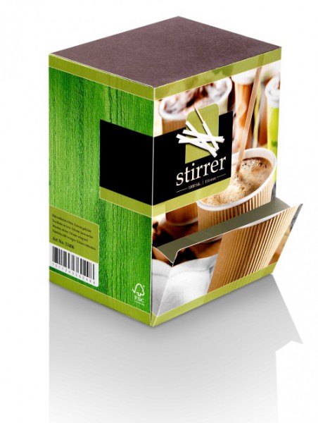 Rührstäbchen Dispenserbox 140mm