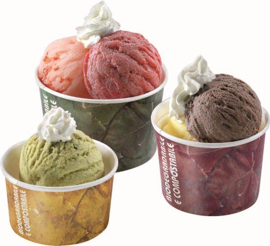 Eisbecher aus Zellulose - 200 ml - Tipo 130 , Farbe: Grün