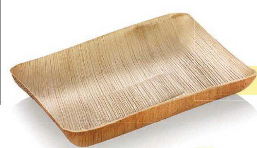 Palmblatt-Tray rechteckig 17 x 13,5 cm, Tiefe 2,5 cm - Cargese