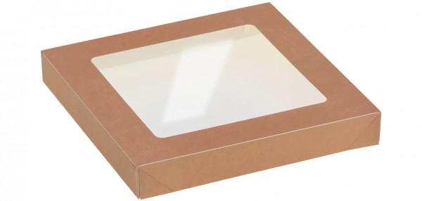 Deckel mit Sichtfenster zu Kartonbox 1500ml - 170x170mm