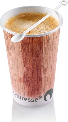 Kaffee Kartonbecher Palmblatt-Druck - 0,4 l